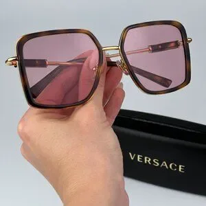 Versace VE2261 100284 BRAND NEW Sunglasses Havana Light Violet Square Unisex Versace | Accessories | Versace Ve226 10284 Brand New  main image 3